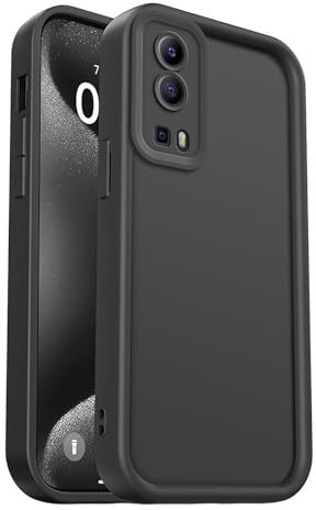 PanXCase Cover per Vivo Y52 5G / Vivo Y72 5G - Custodia Silicone Sottile Elegant Disegni Morbida Leggera, Protezione Fotocamera Antiurto Antigraffio Case (Nero)