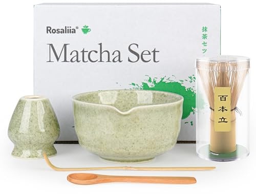 Matcha-Schneebesen-Set – Japanisches Matcha-Tee-Set für den Haushalt für Teeliebhaber (Grün)