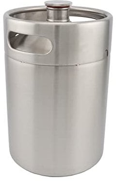 Bierfass 2L / 5L Mini Fass Bierfass Unter Druck stehende Growler Edelstahl Tragbare Bierflasche Heimbrausystem(5L)