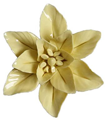 IMIKEYA Dekorative Künstliche Lilie Große Wandkunst Wanddekorationen Für Das Kinderzimmer Mini Logo Wandtattoos Als Heimdekoration Sukkulenten Künstliche Pflanzen Wandskulptur Panel Yellow