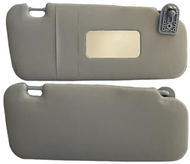 Visera para Automóvil para Peugeot 207 Izquierda Derecha Juego 2 Piezas Parasol Gris 16126929BJ Espejo Maquillaje Incluido Parasol Interior Visera Coche