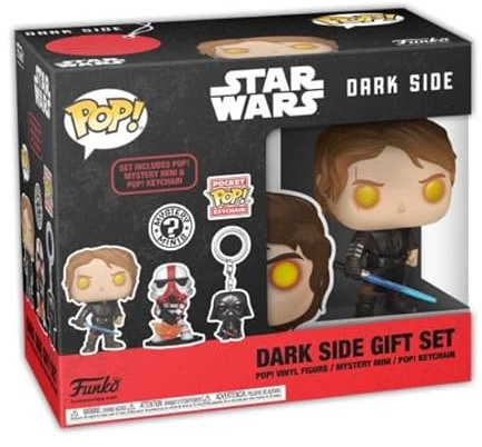 Funko Pop! Star Wars Dark Side Geschenkset, Vinyl-Figur mit Mystery Mini und Schlüsselanhänger, Sammelpackung
