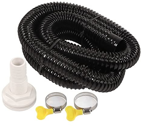 Nutriess Marine Bilge Pump Schlauch Kit 1 1/8 -Zoll -Durchmesser 6,6 Fuß Länge PVC -Schlauch mit 2 Klemmen ideal für die Bootsinstallation