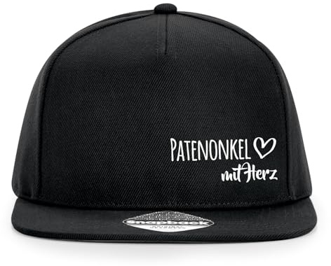 Huuraa Cappy Mütze Patenonkel mit Herz Geschenk | Baseballkappe Basecap Kappe Geschenkidee Unisex Baseball Cap