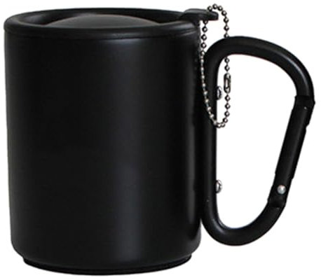 Maxtonser Tasse isotherme portable avec poignée à mousqueton et couvercle pour camping, randonnée