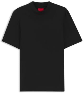 HUGO Herren Dimersom Slim-Fit T-Shirt aus Stretch-Baumwolle mit Stehkragen