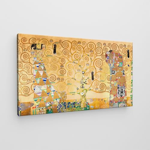 Giallobus - Quadro - Gustav Klimt - Art Klimt - Tela Standard - 35x20-01 - L'albero della vita - Pronto da appendere - Quadri moderni per la casa