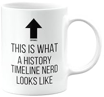 Funny Mug for History Timeline Nerd, Joke, Silly, Happy Birthday Gifts for Men or Women, Secret Santa, Presents for Christmas, Cup, This is What a Nerd Looks Like, mm-CA_343a_198