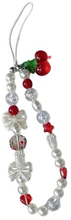 SELVFZ Cherries Beaded Camera Wrist Strap With Cuteness Pearls Digital Charm Fashionable Phone Accessory For Phones And Bags
