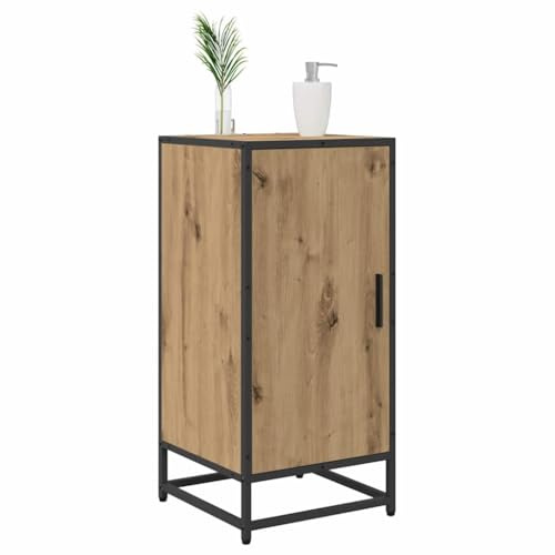 vidaXL Sideboard Artisan Oak 35.5 x 35 x 76 cm, Stylish, Rectangular Sideboard, Functional Storage Solution for Dining Room, Minimalist Furniture, Elegant Home Decor