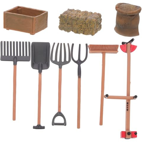 UPKOCH Miniature Farm Tool Decorative Mini House Garden Accessories for Micro Landscape Sand Table Cake Decoration Detailed Ornaments for Boys Play and Home Display