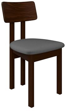 Mirjan24 Esszimmerstuhl Kizeko II, Polsterstuhl, Rahmen aus Buchenholz Gepolsterte Sitzfläche aus Stoff Stuhl für Arbeitszimmer Esszimmer Küchenstuhl (Nuss/Kronos 22)