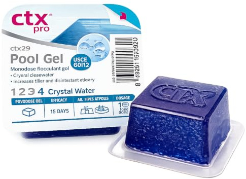 Galyon CTX-39 Floculante en Gel para Piscinas Monodosis | Clarificador de Agua, Mejora la Filtración y Elimina la Turbidez | Pack 9 Unidades