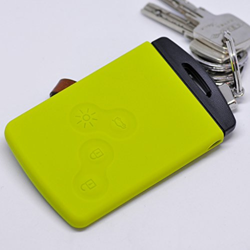 Soft Case Schutz Hülle Auto Schlüssel für Renault Captur Clio Grand Scenic ZOE Schlüsselkarte Remote/Farbe: Apfelgrün