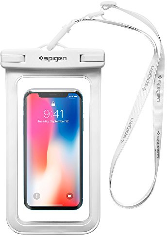 Spigen Waterproof Mobile Phone Case [A600] *IPX8 Certified* [up to 6.2 Inch] Pemium Universal Waterproof Dustproof Mobile Phone Case for Mobile Phones iPhone/Galaxy/Huawei/OnePlus/Moto - White