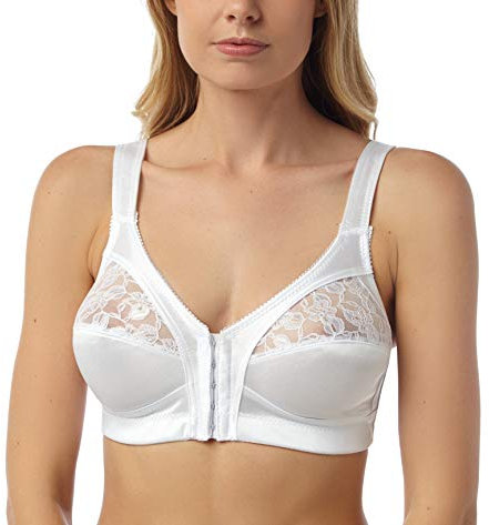 Marlon 2 x Front Fastening Soft Cup Bra BR597 White 38C