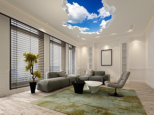 Dekorative Vinylfolie für Decke Himmel und Wolken | Verschiedene Größen | Dekorativer Aufkleber in edlem Design 120 x 102 cm