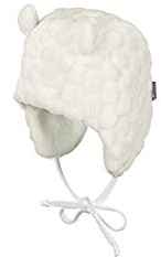 Sterntaler - Mädchen Mütze zum Binden Wintermütze Fleece Bärenohren, Natur - 4401822-ecru, Größe 47