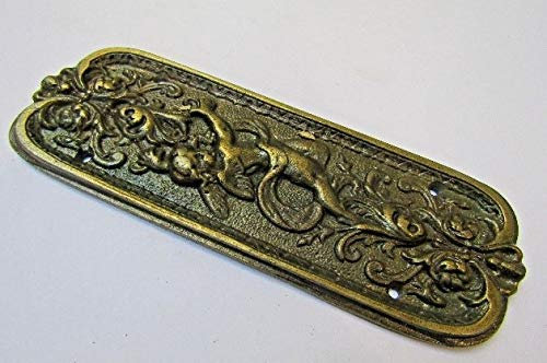 Cherub Finger Plate Antique Brass (Antique Brass)
