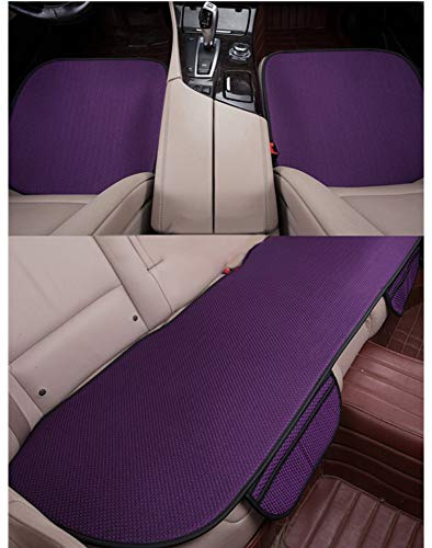 GLITZFAS Auto Sitzauflage Autositzauflage Universal Sommer Autositzbezug Auto Vordersitz Rücksitz Kissen (3pcs,Lila)