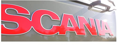 W.B.A. Aufkleber passend für Scania Emblem der Serie S und R ab Bj. 2017 RAL Rottöne Glanz (RAL 3020)