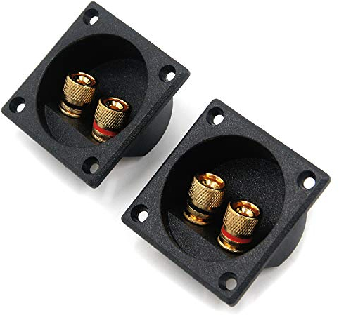 Mironey 2-Way Speaker Box Terminal Binding Post Cup 2.2 Speaker Box Terminal Cup Home Stereo Screw Cup Connectors Pack of 2