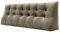 VERCART 55cm Hoches Dickes Rückenkissen Rückenlehne Lesekissen mit Zweireihig Kopfteil Gepolstert Keilkissen Bücherkissen Kopfkissen Wandkissen Lendenkissen fü Bett Tagesbett Samt Hellbraun 180cm