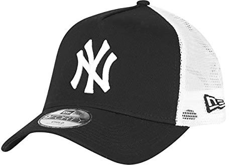 New Era New York Yankees MLB Clean Schwarz Weiß Verstellbare 9Forty A-Frame Trucker Cap für Kinder - Youth