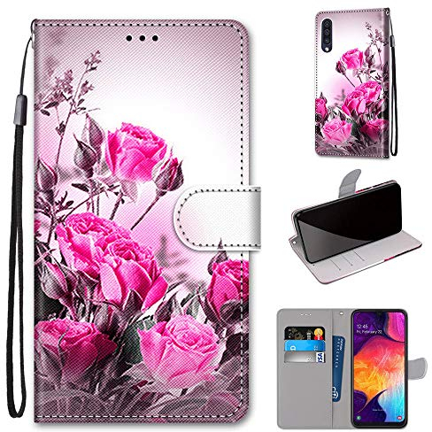 SIENIANLINE Handyhülle für Samsung Galaxy A50 Hülle, Leder Handytasche Klapphülle Kartensteckplätzen und Standfunktion Schutzhülle für Samsung Galaxy A50/A30S/A50S