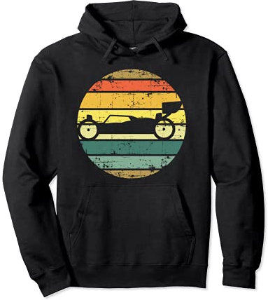 Ein beunruhigter Oldtimer-Sonnenuntergang-RC-Auto-Buggy-Renn Pullover Hoodie