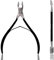 Jestilo Cuticle Remover Tool Set with Cuticle Cutter and Cuticle Pusher - Stainless Steel Professional Cuticle Nipper and Pusher Nail Care Tools for Salon and Level Mani-Pedi at Home (Black)