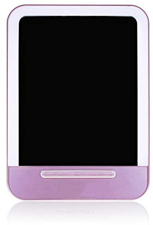 Pkfinrd LED Touchscreen-Make-up-Spiegel tragbare Make-up-Mini-Spiegel USB Ladegerät for Tischplatte Badezimmer Schlafzimmer Reisen (Color : Purple with Box)