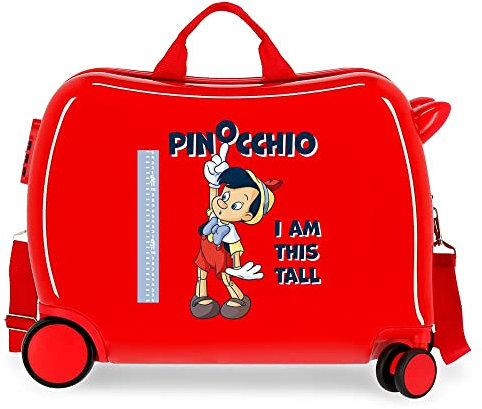Disney Pinocchio Kinderkoffer, Rot, 50 x 39 x 20 cm, starr, ABS-Kombinationsverschluss, 34 l, 1,8 kg, 4 Räder
