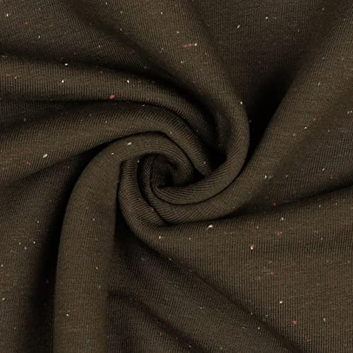0,5m Sweat-Stoff Cosy Colours Meterware Oeko-Tex Sweatstoff Sweat Farbwahl, Farbe:033 - braun