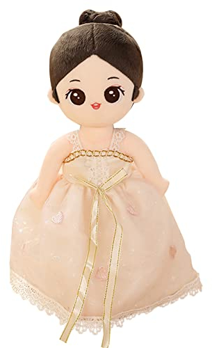 Weiche Stoffpuppe Stoffpuppe Fee Plüschtier Prinzessin Kuschelpuppe Weich- Stoffpuppen Kleidung Und Babypuppe Kuschelpuppe Plüsch Puppen Schlafkissen für Kinder Weihnacht Geburtstage Geschenk Sekt
