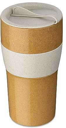 Koziol AROMA TO GO XL Thermobecher mit Deckel 700ml nature desert sand