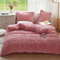 KEAYOO Plüsch Bettwäsche 135x200 cm Kuschelbettwäsche mit Flauschig Teddy Fleece Extra Warm für Winter Kissenbezug 80x80cm (Rosa, 135x200)