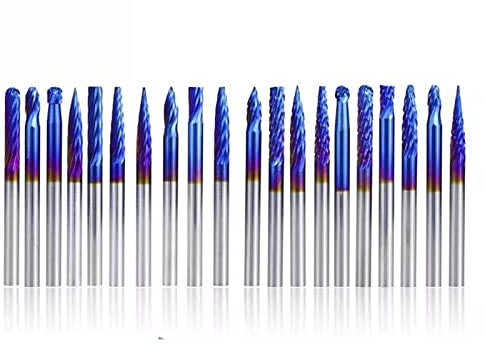 gande Brocas rotativas, limas rotativas de carburo de Corte Doble Individual for carpintería de Metal, limas rotativas de 3x3mm for 20 Piezas rotativas