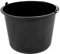 Baueimer Mörtelkübel Mörteleimer 12 L Baustelle Putzeimer 31 cm Zementeimer Schwarz Eimer Wassereimer