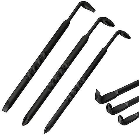 Hakkin Offset Screwdriver 3Pcs Right Angle Screwdriver Set S2 Steel L-Type Magnetic Screwdrivers with PH1 PH2 SL6 15mm Flat Elbow Design for Tight Space Operation, Phosphate Treatment