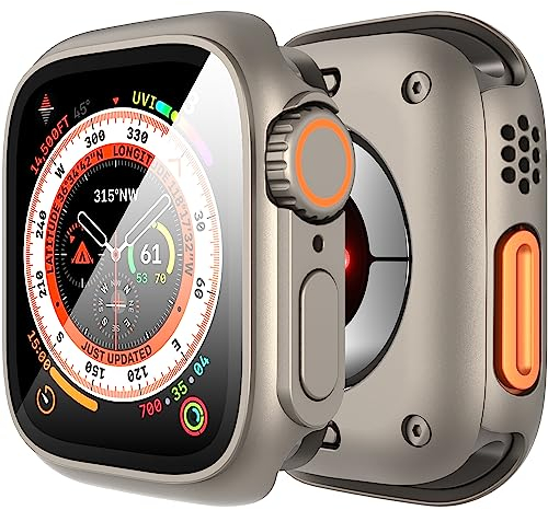 Diruite Schutzhülle für Apple Watch Series 6/5/4/SE 44mm Hülle,360°Umfassender Schutz Einzigartiges Design Ultradünne PC Schutz Case für iWatch 44mm Glas Displayschutz