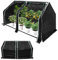 Froadp Petite serre à tomates en polyéthylène haute densité 120 g/m² et cadre en fer - Mini serre - 180 x 90 x 90 cm - Avec 2 portes roulantes pour jardins, balcons, terrasses, arrière-cours (housse