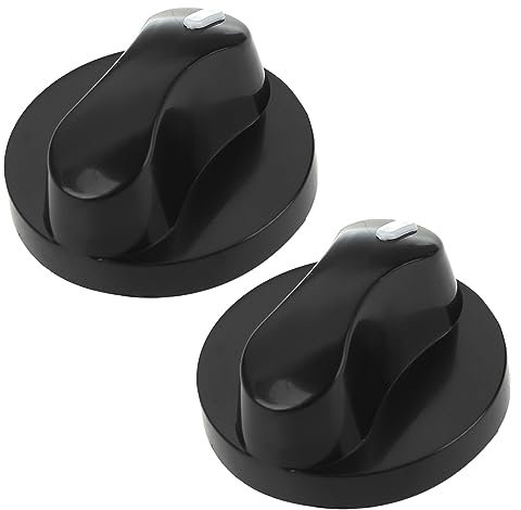CENMEN - 2 botones giratorios de cocina de plástico, horno eléctrico, color negro