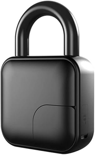 ARTSZY Candado con huella digital Cerradura inteligente sin llave - Candado biométrico con huella digital Ip66 Casillero de seguridad portátil a prueba de agua for puerta, bicicleta, scooter, herramie