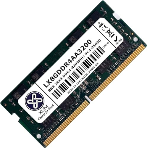 XUM 8GB DDR4 3200MHz PC4-25600 Laptop Notebook Memory Module RAM SODIMM Non-ECC Unbuffered 1.2V 2rx8 Dual Rank 260 Pin CL22