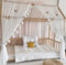 Baby Fancyroom Hausbett Himmel Betthimmel weiß/Ecru für Kinderbett Kinderzimmer Baldachin Bettvorhang Betthimmel für Mädchen Prinzessin Zimmer (ohne Schmetterlinge, 340cm)