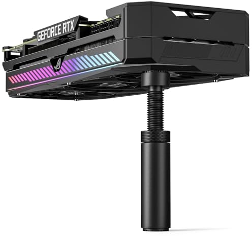 upHere gaming GPU Support Bracket, Adjustable Height Graphics Card Support with Magnet and Non-Slip Sheet, GPU Sag Bracket for Universal Video Card, 49-80mm(M), GB49K