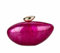 WuDiaoer Acrylic Shell Shape Clutch Bag Trendy Metallic Acrylic Clutch Shiny Egg Purses and Handbags for Women Wedding Party, Rose Red