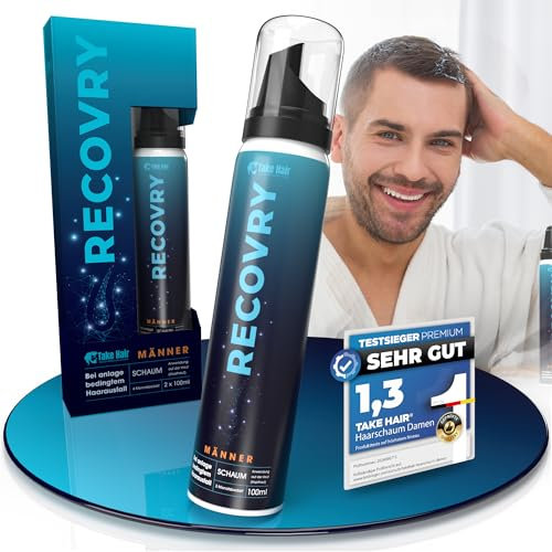 RECOVRY – Premium-Haarschaum für Männer mit Redensyl, Procapil, Panthenol & Ciatonic HA – 4-Monats-Vorrat – Stärkt & schützt für volleres, kraftvoll aussehendes Haar – inkl. Masterclass