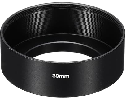 PATIKIL 39mm Gegenlichtblende, Standard-Fokus, mattierte Oberfläche, innen Anti-reflektierende Blende für Kameraobjektiv, Schwarz